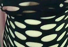 Sexy milf displays her big tits and juicy ass for viewers