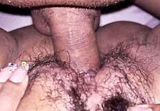 Slutty friend lets cock rub her clit before bareback thrust in homemade amateur video with curvy Brazilian bride