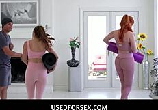 naughty namaslay and penelope kay fucked hard by yoga teacher lauren phillips