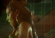 oh god i love fucking this asian milf in heels with my strapon over the rain