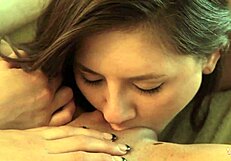 Two lesbians kiss lick pussies intimately on tiny bed dim lights!!