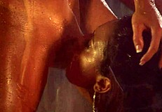 oh god i love fucking this asian milf in heels with my strapon over the rain