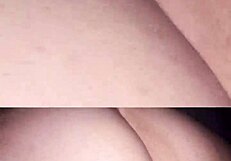 Slutty friend lets cock rub her clit before bareback thrust in homemade amateur video with curvy Brazilian bride