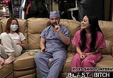 blaire celeste slurps cock before pov pussy cum explosion hits