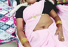 Indian beauty surrenders to stepdad on wedding night with dirty Telugu talk