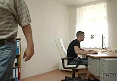 Colleen's bored with boyfriend sex so she tries his dad instead