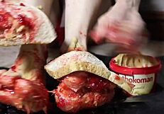 Peanut butter jelly smeared toes footjob fantasy dirty talk