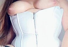 cheating wife masturbates big pussy cameltoe for boss without condom