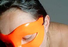 cheating wife masturbates big pussy cameltoe for boss without condom