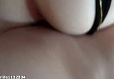 fucking this sexy redhead teen in black leather lingerie, deepthroat blowjob ends with huge cumshot on zipper