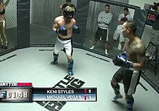 Watch this milf get pounded hard in the MMA ring!