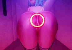 Aqua sucks gloryhole cocks through the wall nonstop