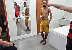 Pregnant Joyce Camargo bangs 3 studs as cuck hubby watches 😈💦