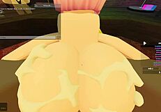 Turkish roblox slut teases wet ass bent over before deepthroat blowjob and anal riding