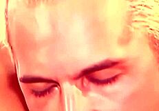 slutty blonde milf slams monster cock in heels till massive facial cumshot