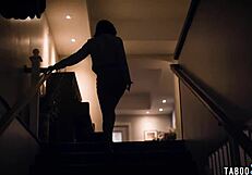 Wife crashes hubby's ffm fuck with babysitter!