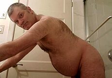 nude martin lavallée rams dildo up his ass in bathroom