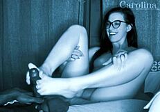 hidden cam catches hotwife's interracial footjob for cuckold 😈👣