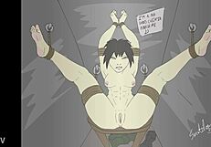 bound cartoon cheater's feet fantasy freebie with detailed bondage play