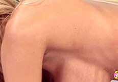 Horny Blonde Kisses Friend's Big Tits And Shaved Pussy