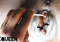 Rip clothes off big tits babe and finger her dripping clit outdoors!