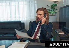 curvy karla lane fucks cheating boss till sarah arab gets caught swapping cum