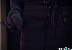 Wife crashes hubby's ffm fuck with babysitter!