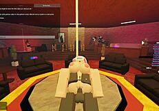 Turkish roblox slut teases wet ass bent over before deepthroat blowjob and anal riding