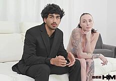 Indica Marie teases athletic Jay Raw with slippery oil massage