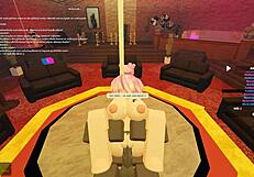 Turkish roblox slut teases wet ass bent over before deepthroat blowjob and anal riding