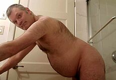 nude martin lavallée rams dildo up his ass in bathroom
