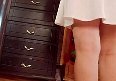 Hidden cam catches voluptuous Latina changing clothes secretly