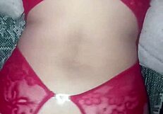 Red lingerie overflows with thick cum from wild group swingers fuck