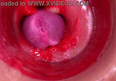 POV Camera Films Cervix Creampie from Monster Cock Vaginal Pounding