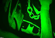 What if night vision caught ebony bbw deepthroating in wet cosplay?