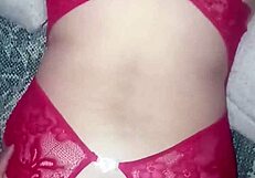 Red lingerie overflows with thick cum from wild group swingers fuck