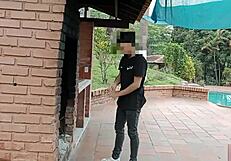 naughty big ass latina stepsis risks outdoor fuck bent over with huge cock