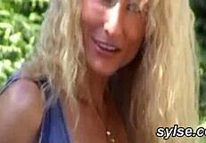 french lesbian milfs masturbate dildos outdoors forest public nature compilation