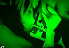 What if night vision caught ebony bbw deepthroating in wet cosplay?