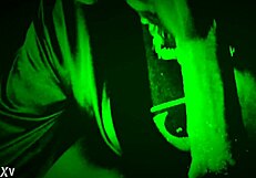 What if night vision caught ebony bbw deepthroating in wet cosplay?