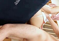 sweet latina beauty's tight vagina stretched wide by huge cock creampie finish