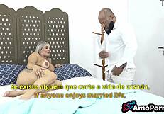 wife claims territory fucking me hard over sister-in-law in lingerie monster cock action!!