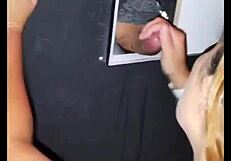 punished in the cage with gloryhole cocks then cuckold fucks my pussy bareback creampie