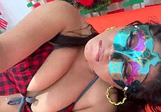 Hot Masked Girl, Hear Her Amazing Spanish Dirty Talk While Masturbating Solo?