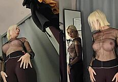 spy hidden cam big tits milf no panties pussy flash fitting room