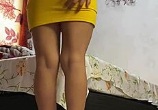 Busty Mexican Alexia flaunts big tits ass miniskirt pussy undressing on Monterrey streets sexy latina babe