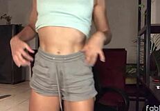 petite latina masturbates spreads shaved pussy dirty spanish talk lick fuck me