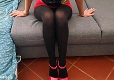 I love my perfect milf ass and beautiful legs teasing in heels pantyhose