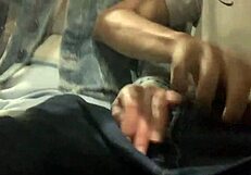 flashing monster cock on public bus gets mexican slut handjob ride