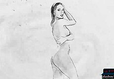 russian milf cara mell strips outdoor hairy pussy big natural tits